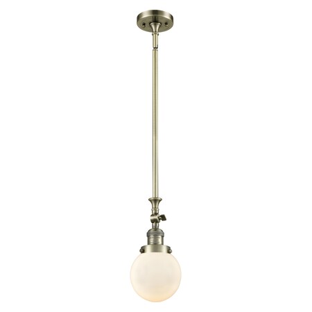 Innovations Lighting 1 Light Vintage Dimmable Led Beacon 6 Inch Mini Pendant, 696514 206-AB-G201-6-LED
